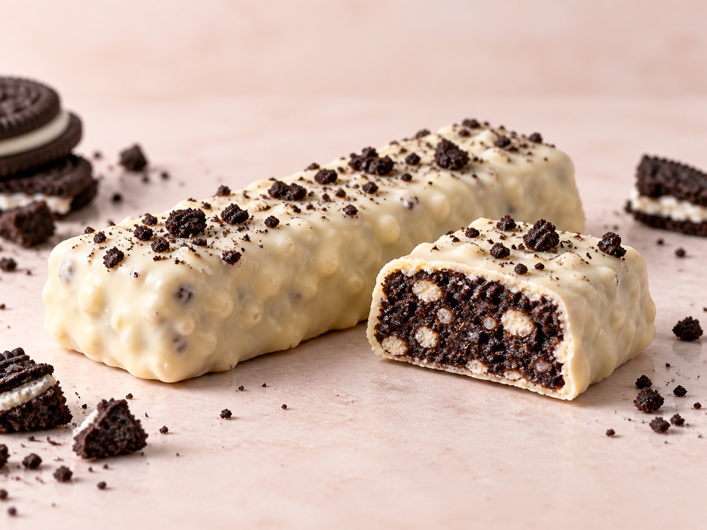 AI-illustration af Grenade OREO White med indpakning