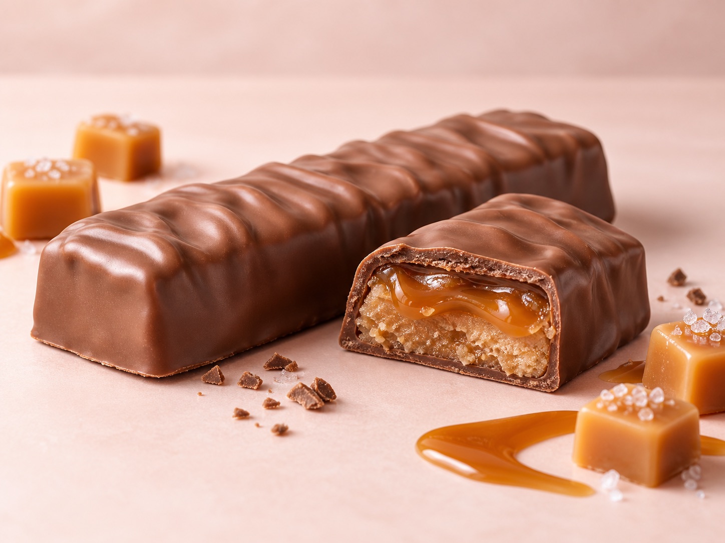 AI-illustration af Wispy Toffee Caramel med indpakning